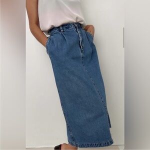 Vintage Mountain Lake denim maxi skirt size 8